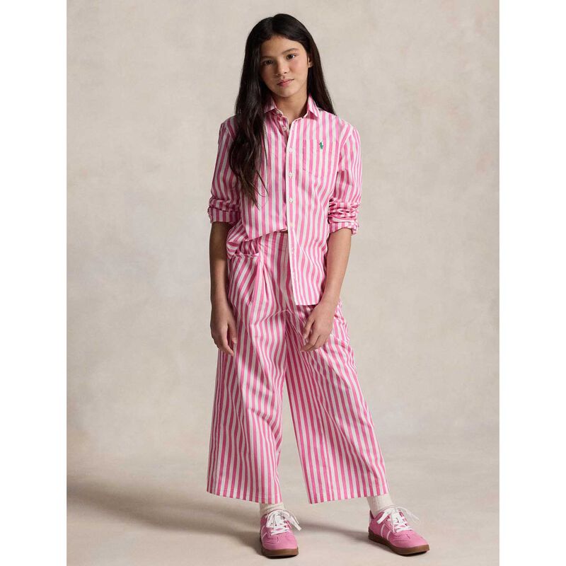 Polo Ralph Lauren Striped Poplin Wide-Leg Pant 7-10Y image number 3
